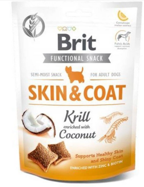 Харчування Brit Care Skin & Coat Ласощі для підтримки здоров'я шкіри та шерсті у собак 150 гр А10769 фото
