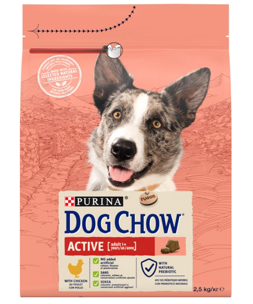 Сухий корм для активних та робочих собак Dog Chow Active з куркою 2.5 кг 446 фото