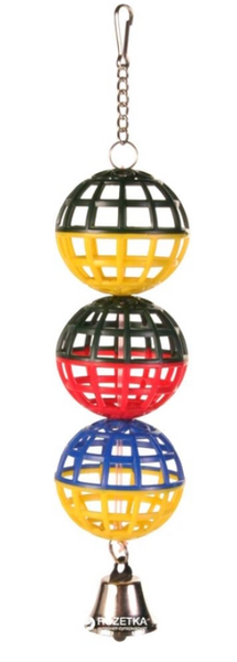 Три кульки на ланцюжку з дзвіночком Trixie 5251 16 см 1224 фото