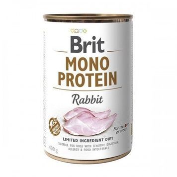 Brit Mono Protein вологий раціон для собак з кроликом 400г А05448 фото