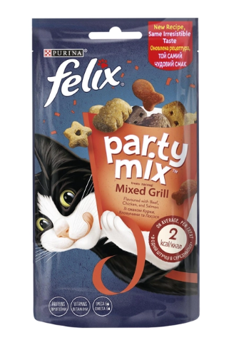 Ласощі Felix PARTY MIX Гриль Мікс 60г для котів А13541 фото