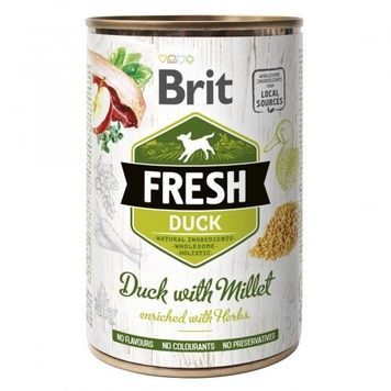 Brit Fresh Duck with Millet вологий корм для собак з качкою 400г А08541 фото