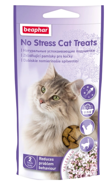 Подушечки Beaphar No Stress Cat Treats Антистрес для кішок 35 г А01806 фото