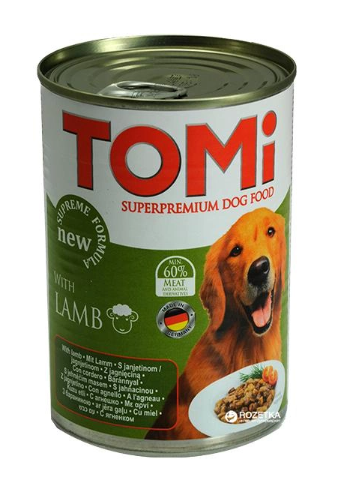 Вологий корм для собак TOMi ягня 400 г А06929 фото