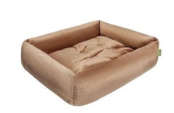 Лежанка плюшева прямокутна ТМ HiDOG для собаки або кота (50*65*16см) карамель
