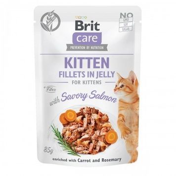 Вологий корм Brit Care Brit Care Cat Pouch KITTEN для котів 85г А12205 фото