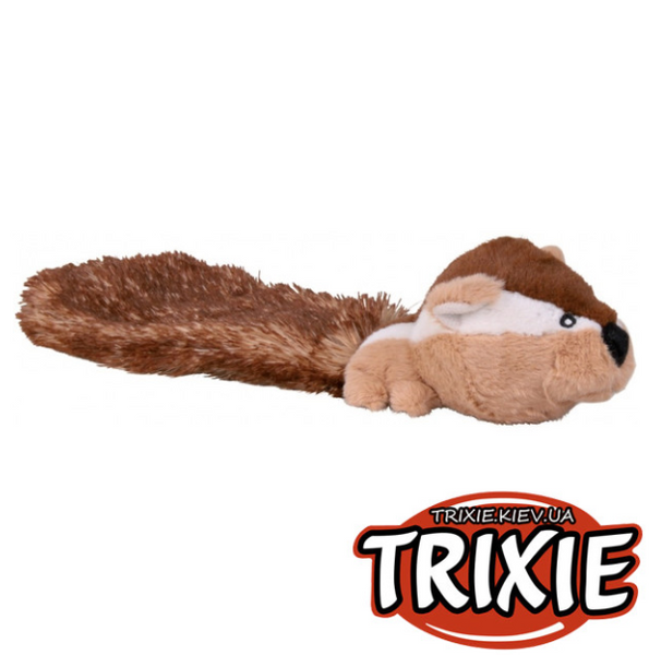 Бурундук іграшка з хвостом зі звуком для собак TRIXIE плюш 30см А13641 фото
