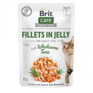 Вологий корм для котів Brit Care Cat pouch 85 г (тунець в желе) А13419 фото