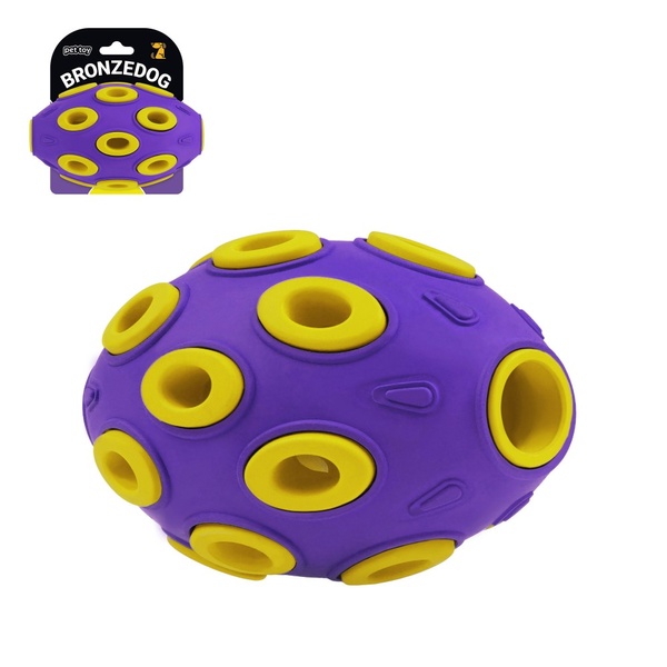 Іграшка для собак Bronzedog Jumble Airball 12 см фіолетово-жовтий А11334 фото