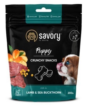 Ласощі Savory Puppy Crunchy Snacks М'які ласощі для здорового росту цуценят 200 гр А23506 фото