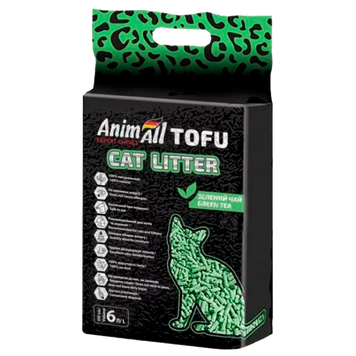 Наповнювач для котячого туалету AnimAll Тофу з ароматом зеленого чаю 6л