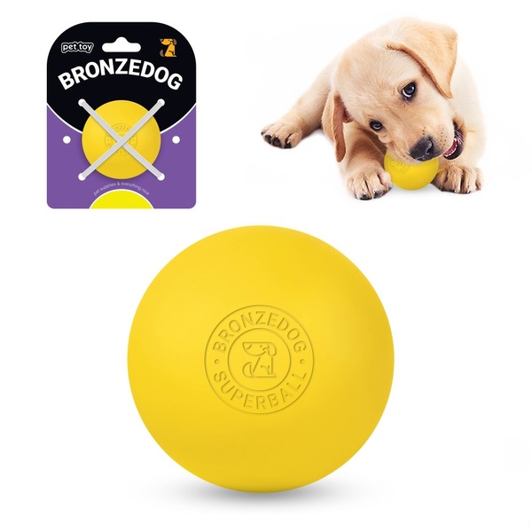 Іграшка для собак Bronzedog Superball 5 см жовтий А11336 фото