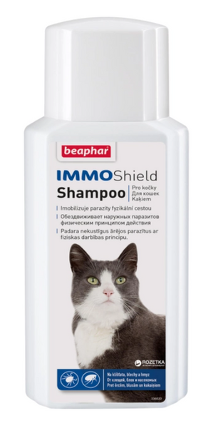 Шампунь Beaphar Immo Shield Shampoo for Cats від бліх, кліщів і комарів для кішок 200 мл А09159 фото