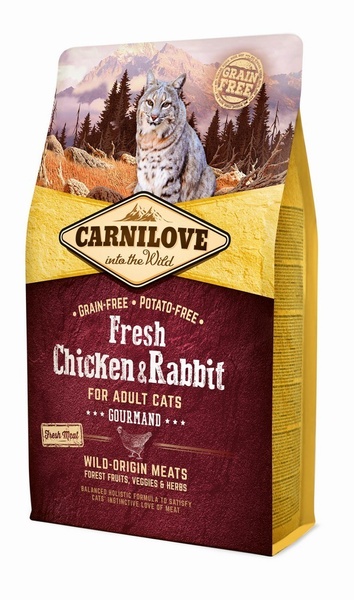 Carnilove Cat Fresh Chicken & Rabbit Сухий корм з куркою та кроликом для котів 400 г А22078 фото