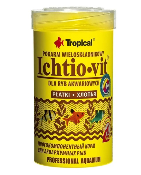 Tropical ICHTIO-VIT Сухий корм для акваріумних риб в пластівцях (Тропікал) 20 г 4956 фото