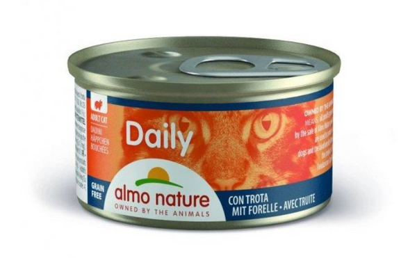 Консервований корм 'Шматочки в соусі з фореллю' для котів Almo Nature Daily Menu Cat 85 г А30225 фото