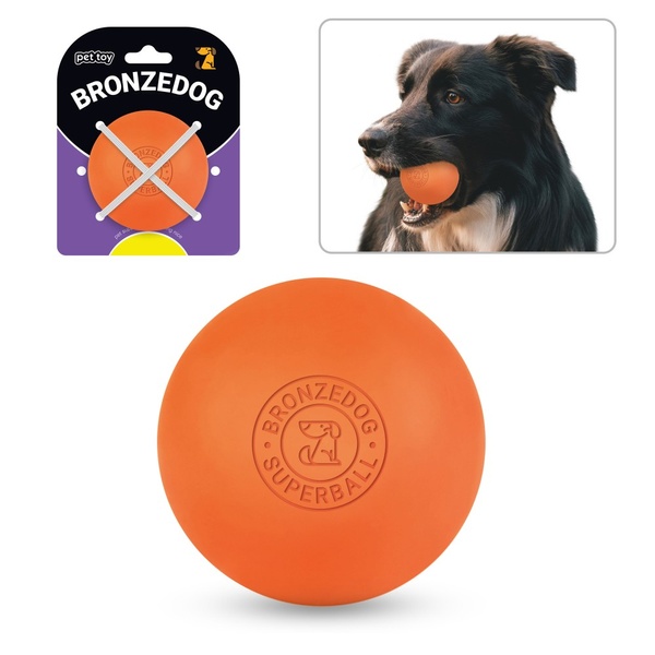 Іграшка для собак Bronzedog Superball 6 см оранжевий А11339 фото
