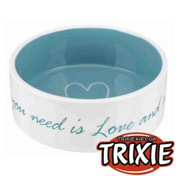 Миска для собак Pets Home-TRIXIE 0,8л/16 см, крем/бірюза А11578 фото