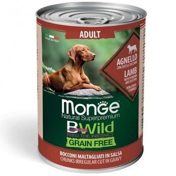 Monge Dog Wet Bwild Grain Free Adult -вологий корм ягня, 400 г А35208 фото