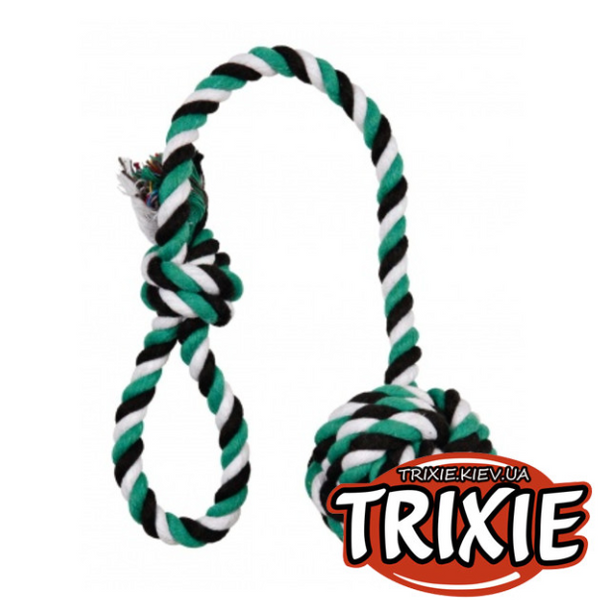 М'яч із каната на мотузці для собак TRIXIE - Denta Fun Довжина: 50см 1075 фото