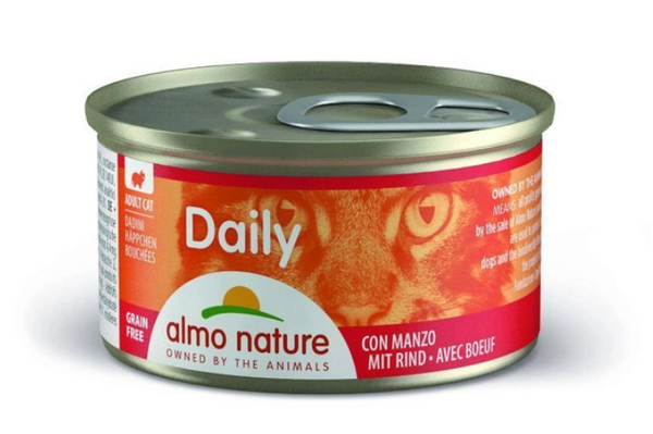 Консервований корм 'Шматочки в соусі з яловичиною' для котів Almo Nature Daily Menu Cat 85 г А30226 фото