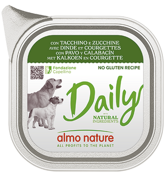 Вологий корм для собак Almo Nature Daily Dog з індичкою і кабачком 300 г А30227 фото