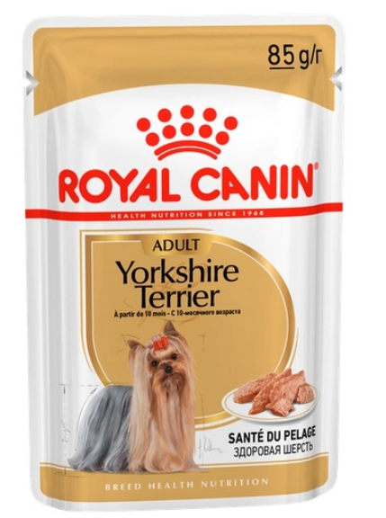 Вологий корм Royal Canin Yorkshire Terrier - консерви для дорослих собак породи йоркширський тер'єр від 10 міс
