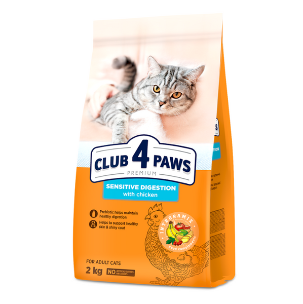 Клуб 4 Лапи Premium Sensitive Digestion - сухий корм для котів з чутливим травленням 2кг А25831 фото