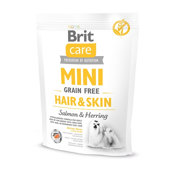 Сухий корм Brit (Бріт) Care Grain-free Mini Hair&Skin з лососем для собак мініатюрних порід А03681 фото