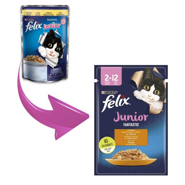 Felix (Фелікс) Junior Вологий корм для кошенят з куркою в желе