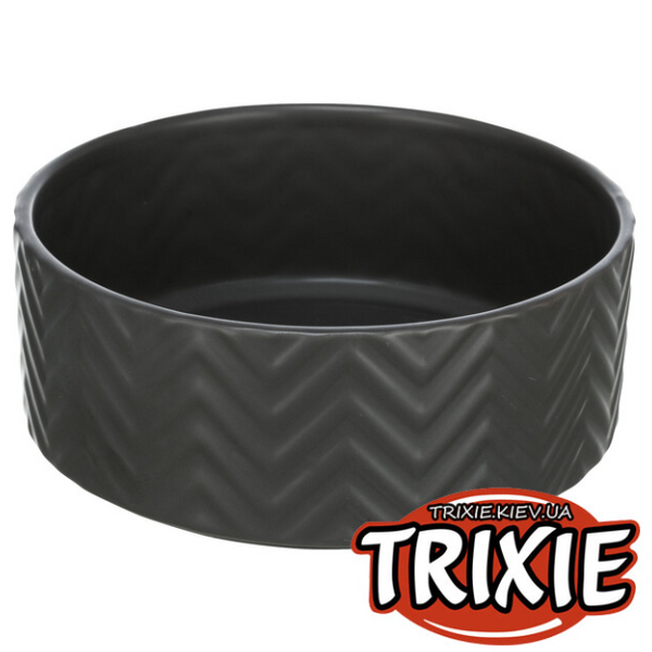 Миска керамічна Trixie Ceramic Bowl 0.9L /16см чорний А23073 фото