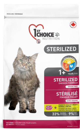 Сухий корм для кастрованих котів та стерилізованих кішок від 1 року та старше 1st Choice Sterilized А04215 фото