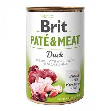 BRIT PAT&Eacute; & MEAT паштет для собак з качкою 400г А05457 фото