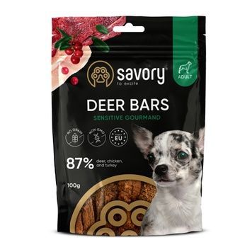 Джерки Savory Bars With Venison, батончики з олениною-100г А34822 фото
