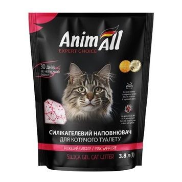 Наповнювач для котячого туалету AnimAll Рожева пелюстка силікагелевий 1.6 кг (3.8 л)