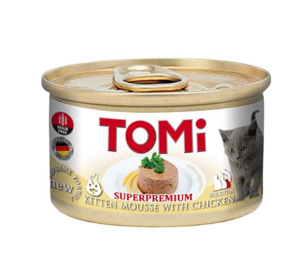 Консерви для кошенят TOMi For Kitten with Chicken мус 0.085 г А11212 фото