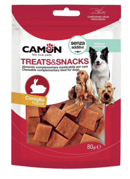 Ласощі для собак Camon Treats & Snacks Кубики кролика 80г А25714 фото