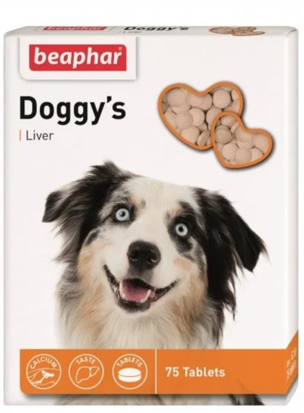 Doggy's + Liver вітамінізовані ласощі зі смаком печінки для собак 5806 фото
