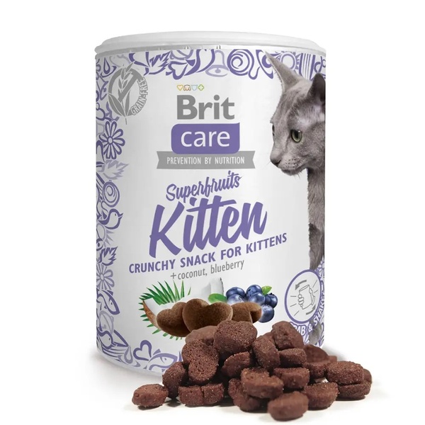 Ласощі для кошенят Brit Care Crunchy Cracker Superfruits 100 г А30763 фото