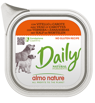 Вологий корм для собак Almo Nature Daily Dog з телятиною та морквою 300 г А30229 фото