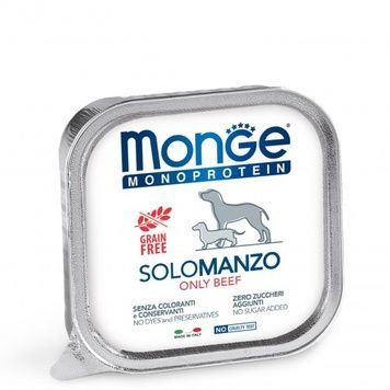 Монопротеїновий паштет Monge Dog Wet SOLO 100% (яловичина), 150 г А35205 фото
