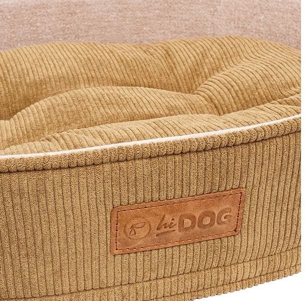 Лежак 'Бортик овальний' ТМ HiDOG для собаки або кота (45*60*12см) Velvet хакі