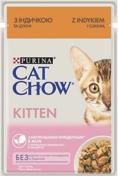 PURINA CAT CHOW KITTEN (КЕТ ЧАУ КІТТЕН). З ІНДИЧКОЮ ТА ЦУКІНІ 85г А06472 фото