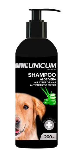 Шампунь Unicum Premium для собак, з маслом алое вера, 200 мл