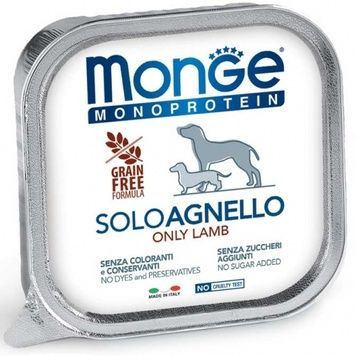 Монопротеїновий паштет Monge Dog Wet SOLO 100% (Ягня), 150 г А35204 фото