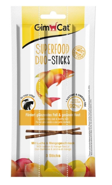 М'ясні палички для котів з лососем і манго Gimpet Gimcat Superfood 3 шт (1 упаковка) А07593 фото