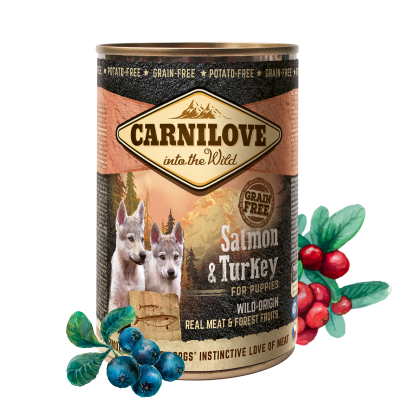 Carnilove Salmon & Turkey for puppies вологий корм для цуценят з лососем та індиком А12359 фото