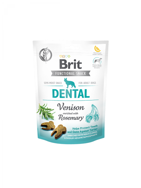 Ласощі для здорових зубів і ясен собак Brit Care Dental з олениною 150г
