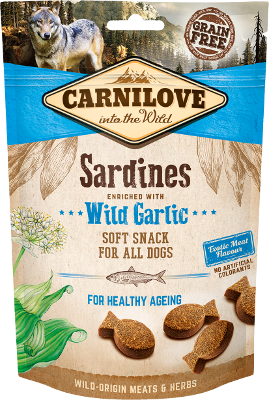 Carnilove Semi-Moist Sardines enriched with Wild garlic ласощі для собак