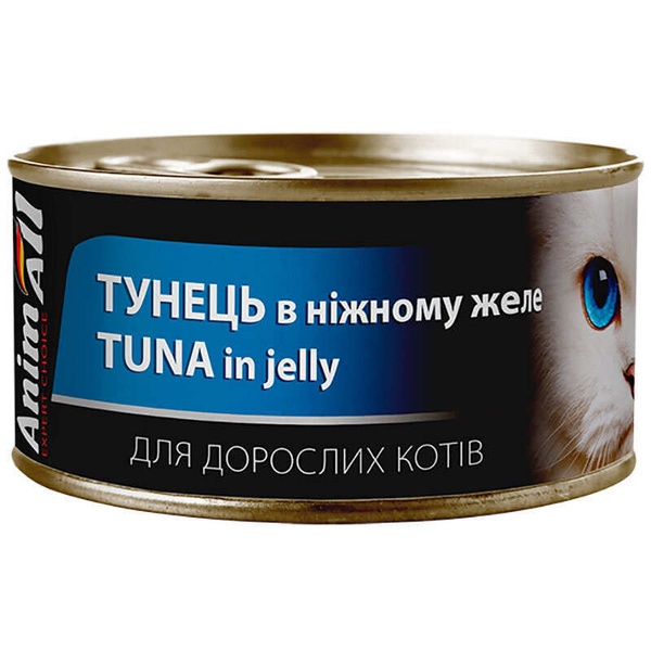 AnimAll вологий корм з тунцем для дорослих котів (шматочки в желе) А30746 фото